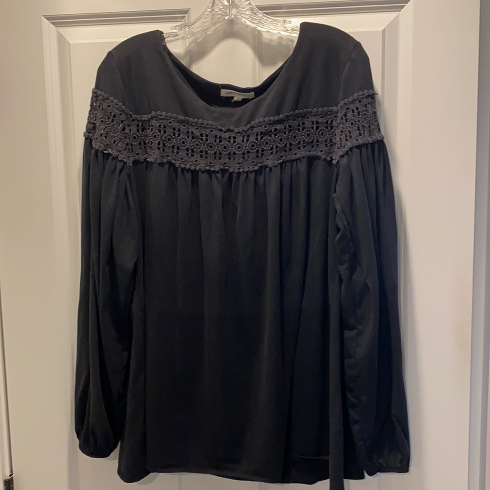 Black long sleeved top